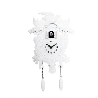 White Vintage Wall Clock Cuckoo Wall Clock Cuckoo for Bedroom and Living Room Home Décor