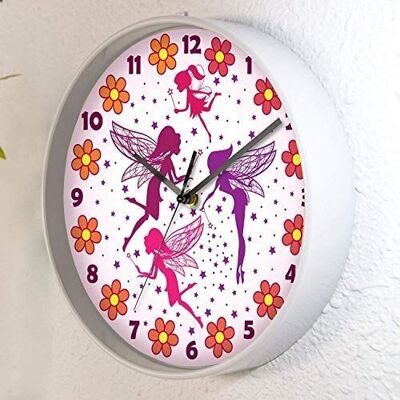 Magic Fairies Children Wall Clock for Kids Room and Nursery