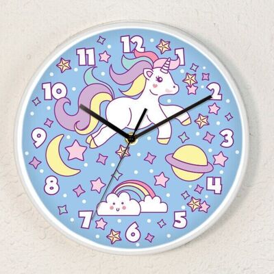 Magic Unicorn Children Wall Clock for Kids Room and Nursery