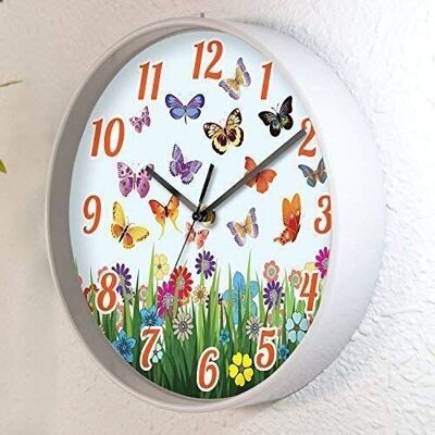 Summer Day Children Wall Clock for Kids Room and Nursery