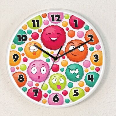 Fuzzies Children Wall Clock for Kids Room and Nursery