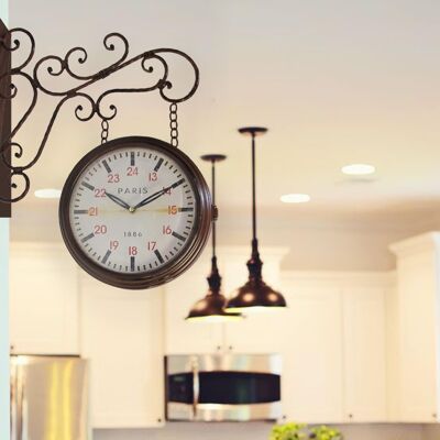 Double Sides Wall Clock for Living Room, Bedroom and Offices Home Décor