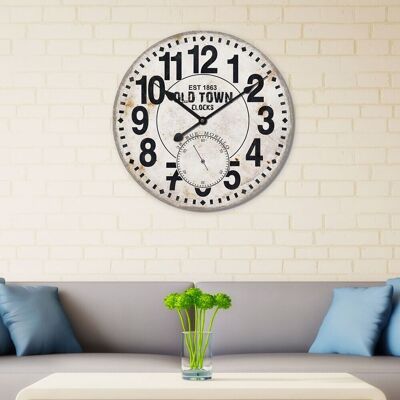 Old Town MDF Wall Clock for Living Room, Bedroom and Offices Home Decor