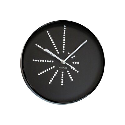 Black Minimalistic Dots Design Wall Clock for Living Room, Bedroom and Offices Home Decor