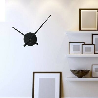 FlexiClock Black Wall Clock for Living Room, Bedroom and Offices Home Decor