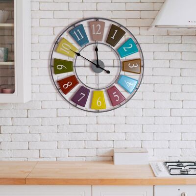Candy Colourful Skeleton Wall Clock Living Room, Bedroom and Offices Home Decor - 68 cm / 27 in