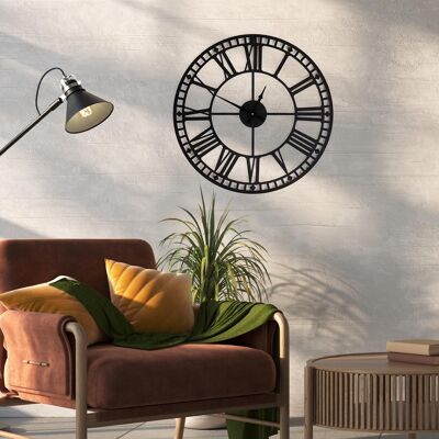 Walplus Westminster Big Ban Style Iron Wall Clock Oversize Black - 60 cm / 23.6 in