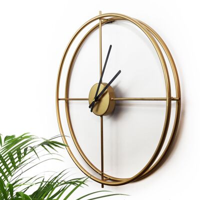 Gold Larry's Minimalist Iron Wall Clock Oversize - 50 cm / 19.7 in