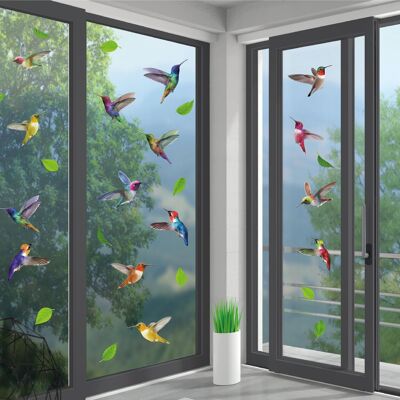 Walplus Small Hummingbirds Window Clings PVC 24Pcs