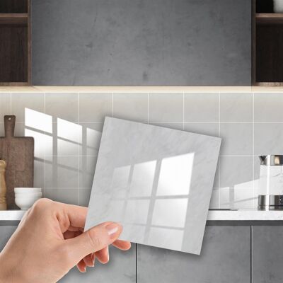 Light Grey Marble Stone Tile Sticker 6 x 6 inches / 15.24 x 15.24cm - 12pcs in a pack