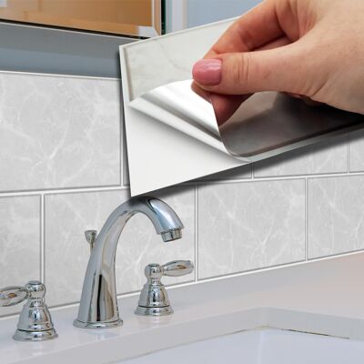 Urban Concrete Wall Self Adhesive Tile Sticker 11.2 x 5.5 inches / 28.5 x 14 cm - 24 pcs