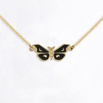 Collier papillon doré à l'or fin et émaillé 4