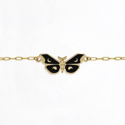 Butterfly bracelet gilded with fine gold and enameled