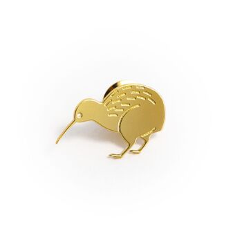 Pins kiwi doré à l'or fin 3