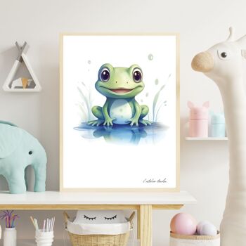 Décoration murale chambre bébé animal grenouille - Thème marin 3