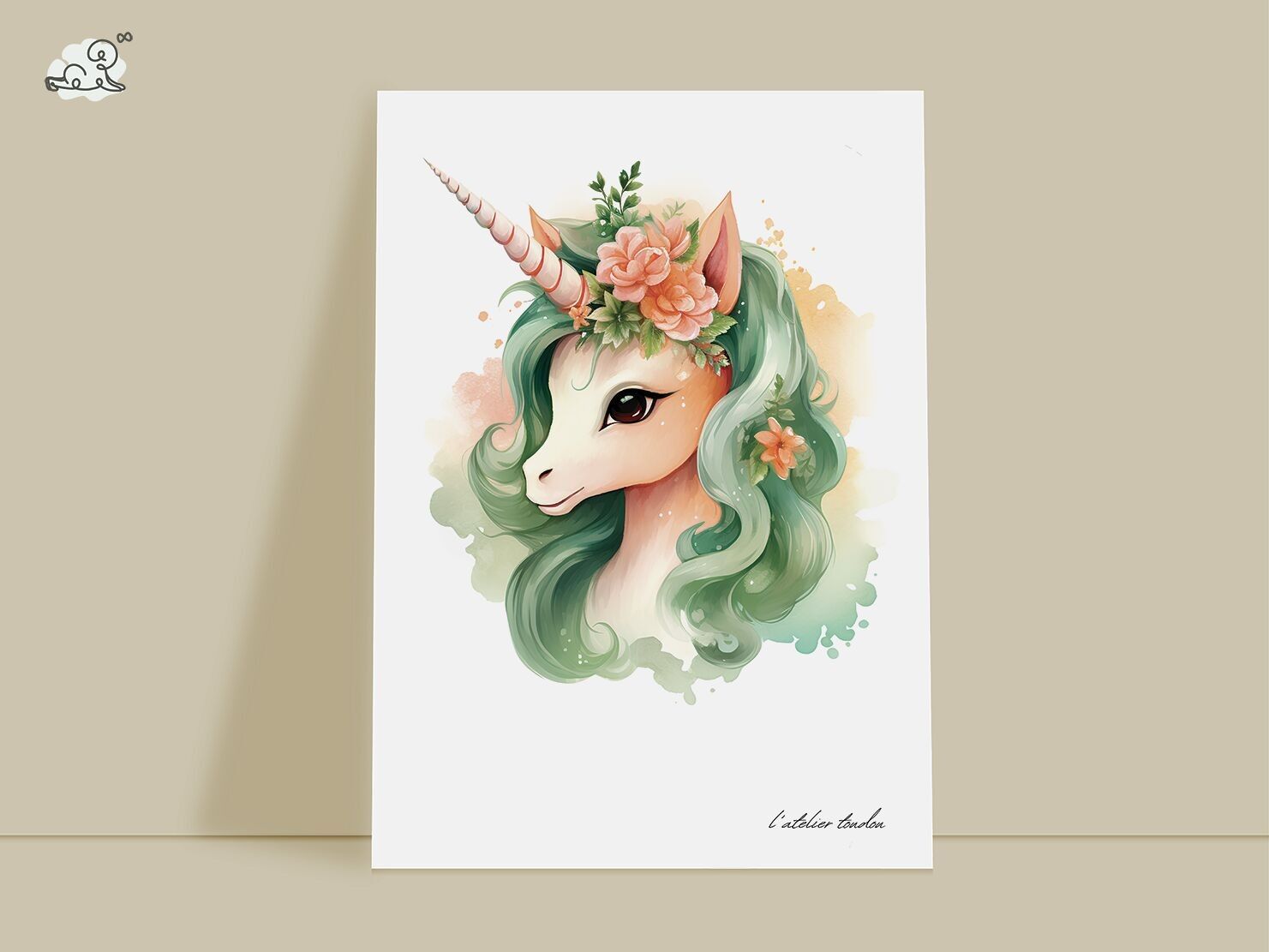 Unicorn baby room wall decoration - Enchanted universe theme