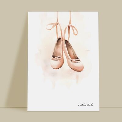 Zapatilla de baile decorativa de pared para habitación de bebé - Tema Pasión