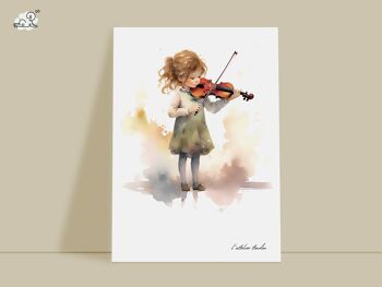 Décoration murale chambre bébé violon fille - Thème passion 1