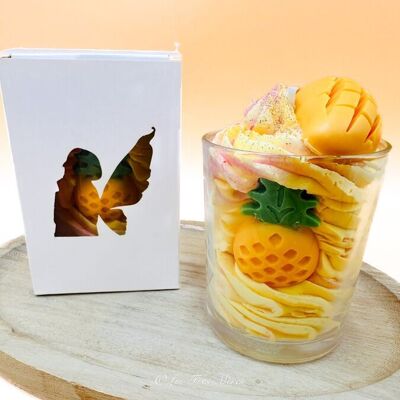 Large gourmet exotic fruit candle