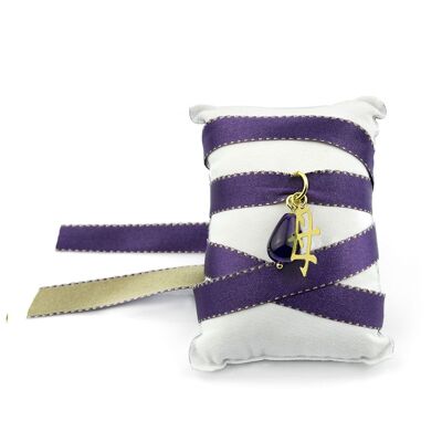 Purple Mother Kanji Fabric Necklace/Bracelet
