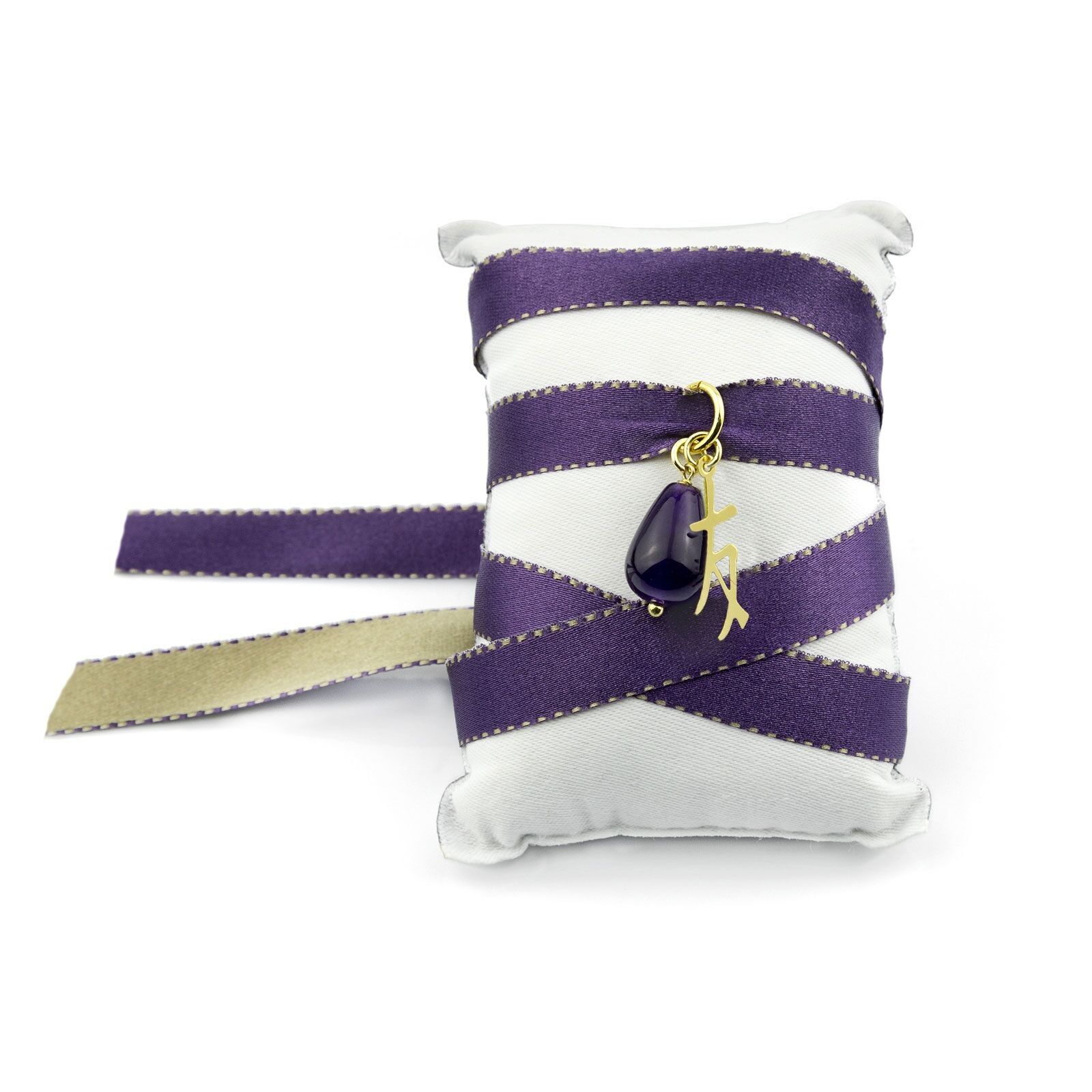 Collana/Bracciale Tessuto Kanji Amicizia Viola