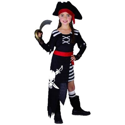 Children's Pirate Skull Costume + Hat, Ages 8/10
