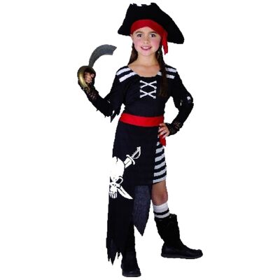 Disfraz infantil de Calavera Pirata + Gorro, Edad 8/10