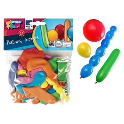 Bag Of 24 Assorted Balloons