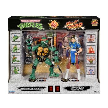 Pack 2 Figurines 15Cm - Michelangelo Vs Ghun-Li 3