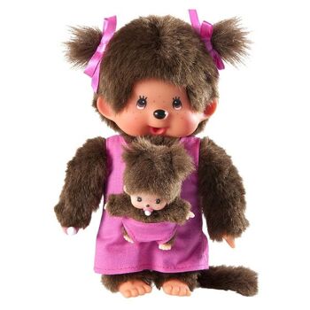 Peluche Monchhichi Maman & Bébé Refresh 20Cm