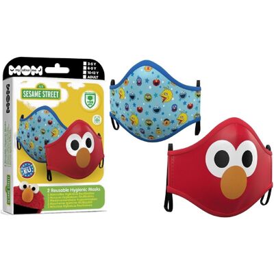 Set Di 2 Maschere Sesame Street 3-5 Anni