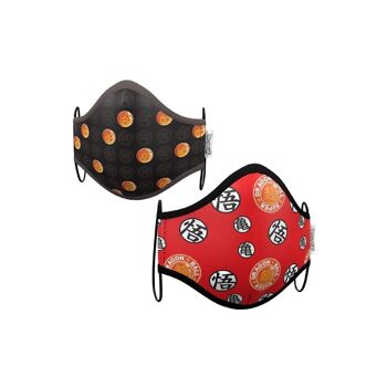 Set De 2 Masques Dragon Ball Super Rouge & Noir 10-12Ans 3