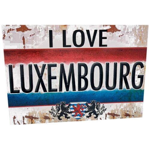 Carte Postale I Love Luxembourg 12x17Cm
