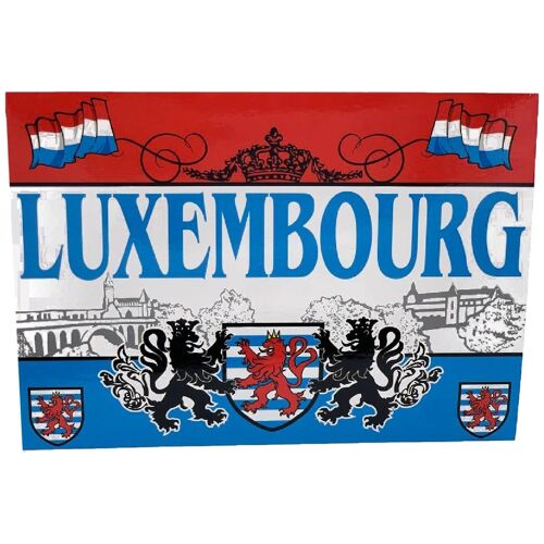Carte Postale Drapeau Lion Luxembourg 12x17Cm