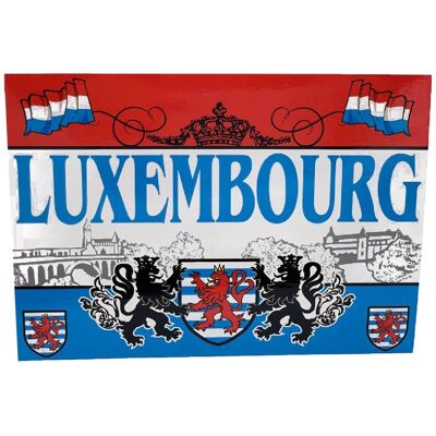 Postkarte mit Luxemburger Löwenflagge, 12 x 17 cm