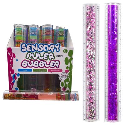 Bubbles & Glitter Sensory Ruler 30Cm