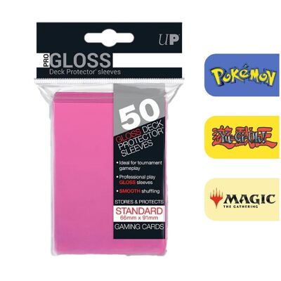 Pink Card Protection Sleeves 50 Pieces