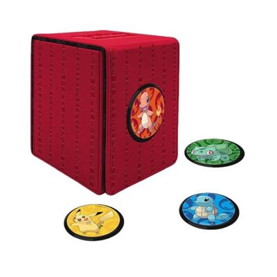 Caja de piel sintética Pokémon Kanto Alcove Click Deck Box