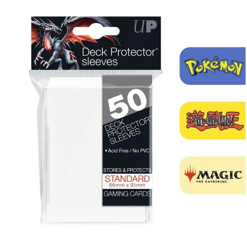 Sleeves Protection Cartes Blanches 50 Pièces