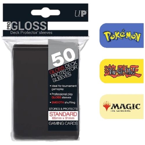 Sleeves Protection Cartes Noires 50 Pièces