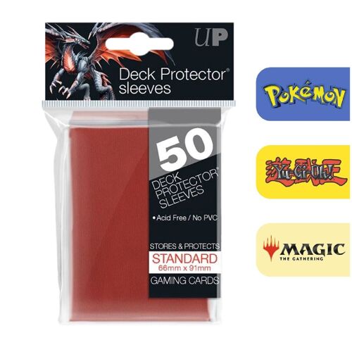 Sleeves Protection Cartes Rouges 50 Pièces