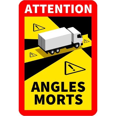 Set 3 Autocollants Vinyle "Angles Morts" Camion
