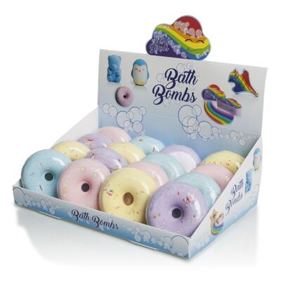 Tray of 16 Effervescent Donuts 70G