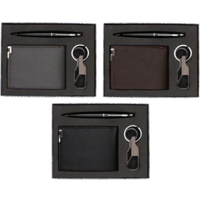 Men's Box Keychain + Wallet + Pen