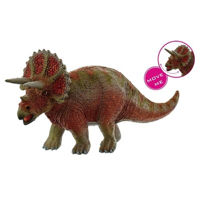 Figurina di animale dinosauro triceratopo