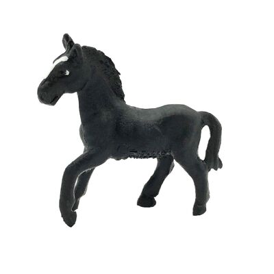 Mikro-Tierfigur „Schwarzes Pferd“.