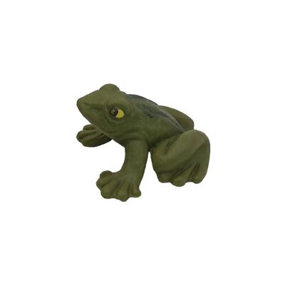 Figura de animal micro rana verde
