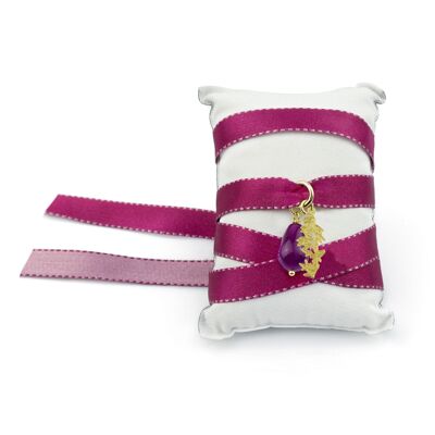 Fuchsia Bamboo Kanji Fabric Necklace/Bracelet