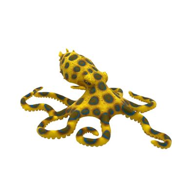 Figura animal pulpo anillo azul