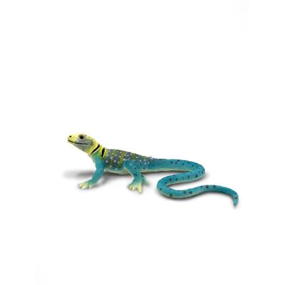 Figura de animal de iguana con collar